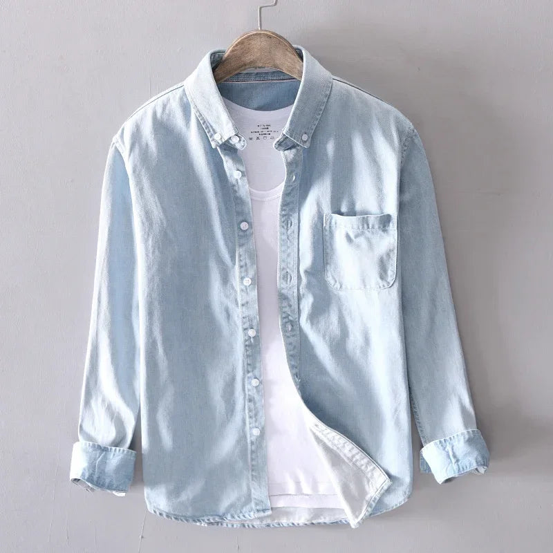 Lived-In Denim Button Down