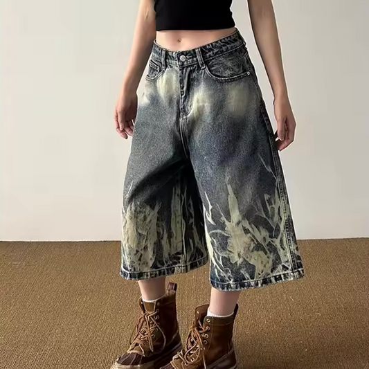 Modern Grunge Denim Short