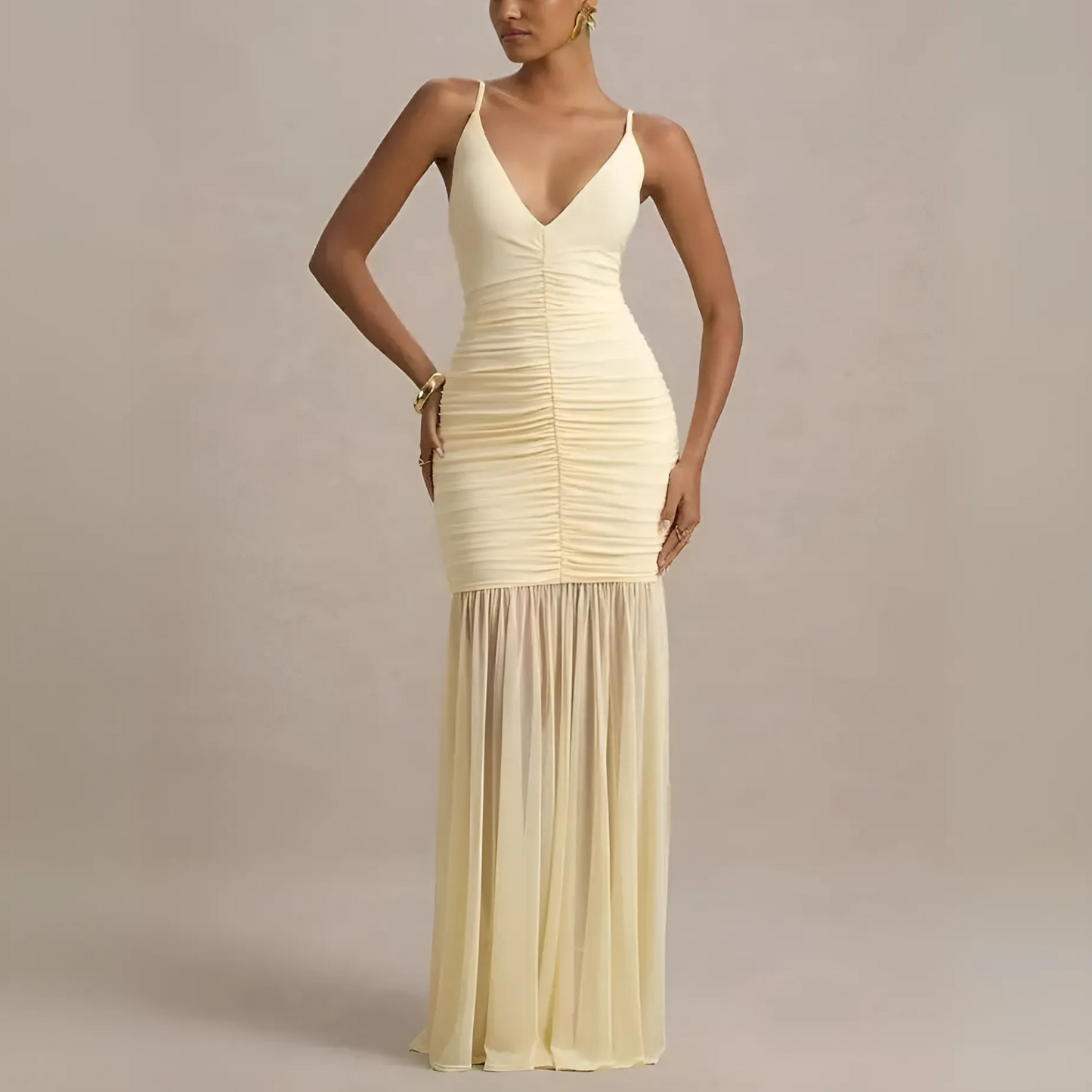 Rosaline Ruched Gown