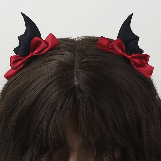 Devil Bat Hair Clips