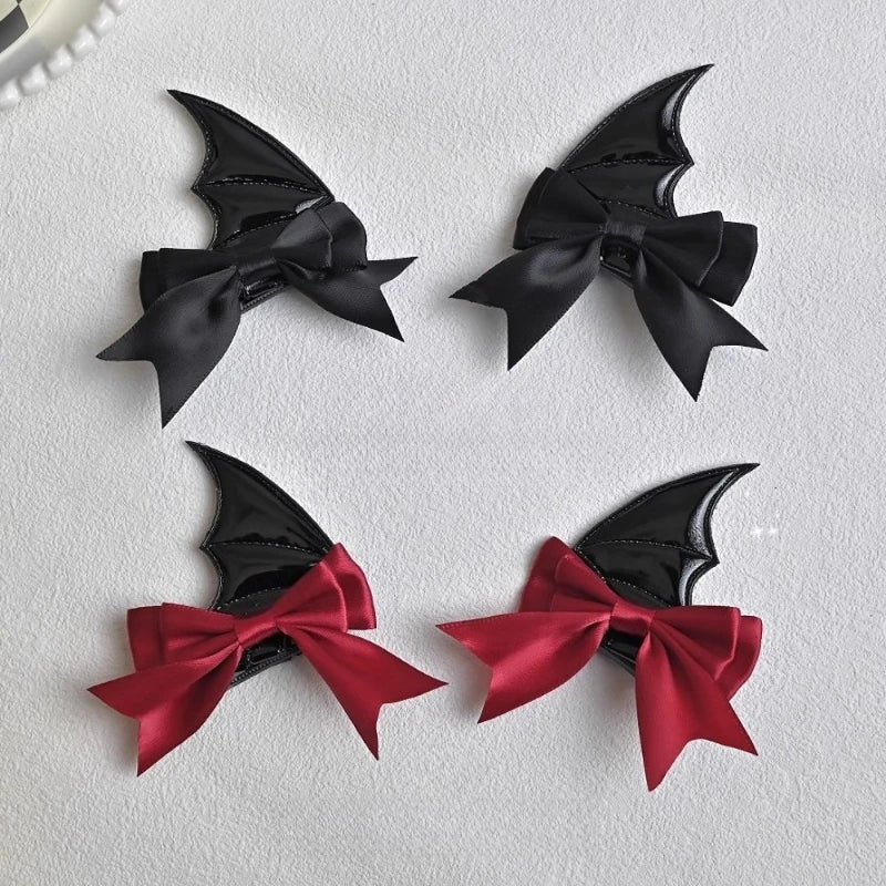 Devil Bat Hair Clips