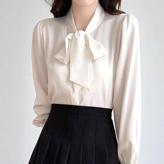 Satin Tie Blouse