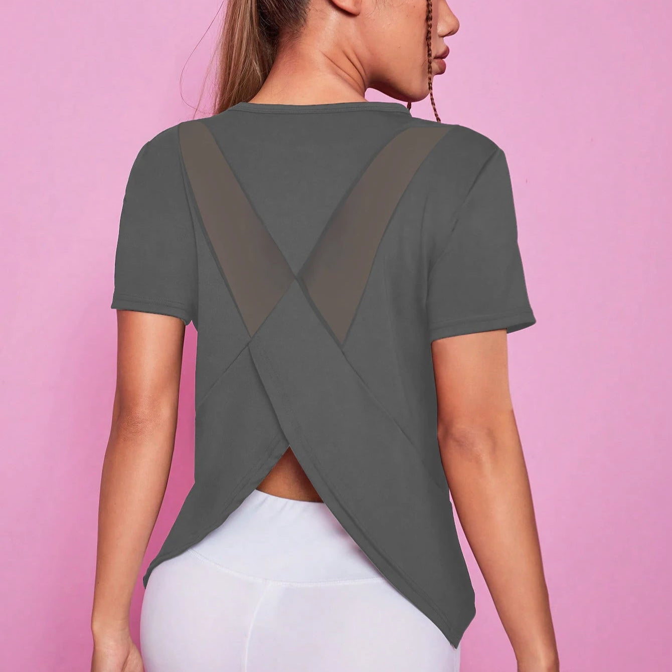 Exhale Crossback Tee