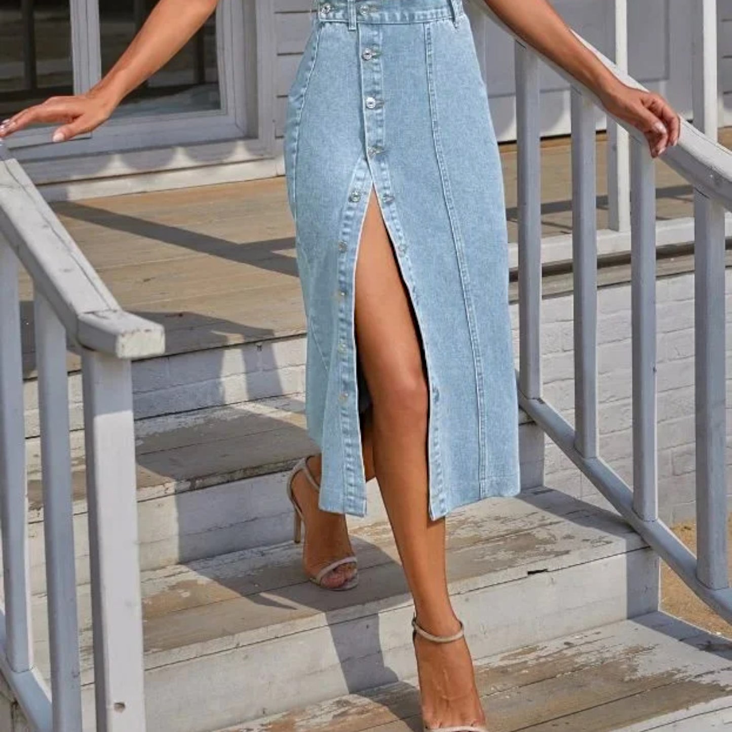 More or Less Denim Midi