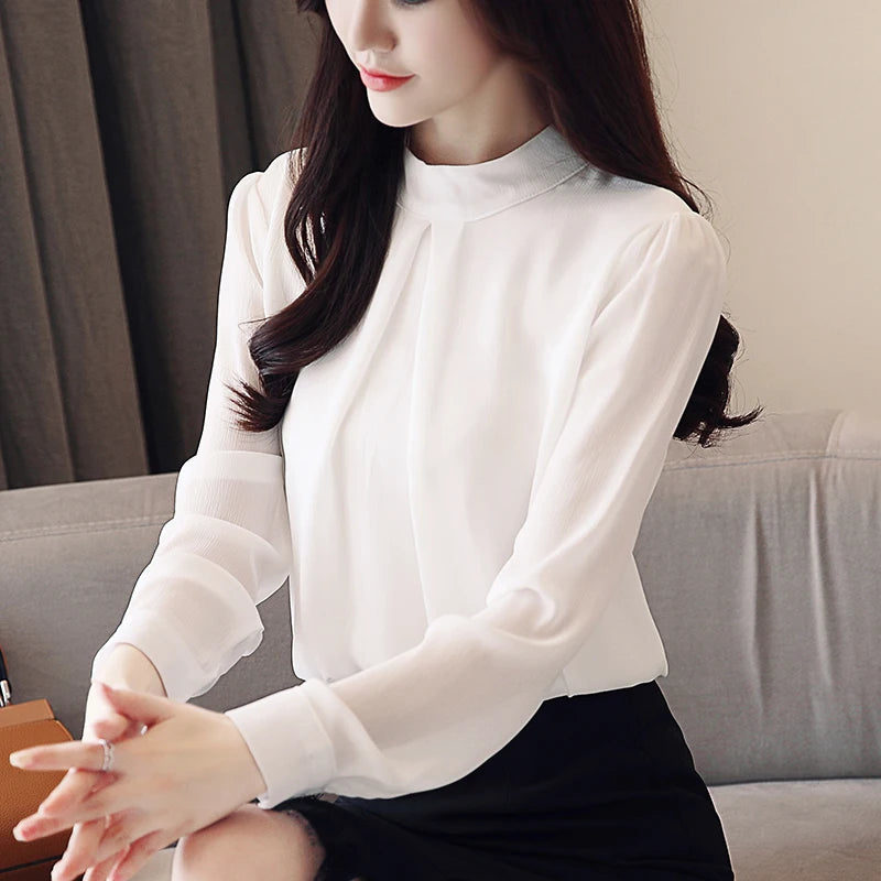 Pleated High-Neck Top