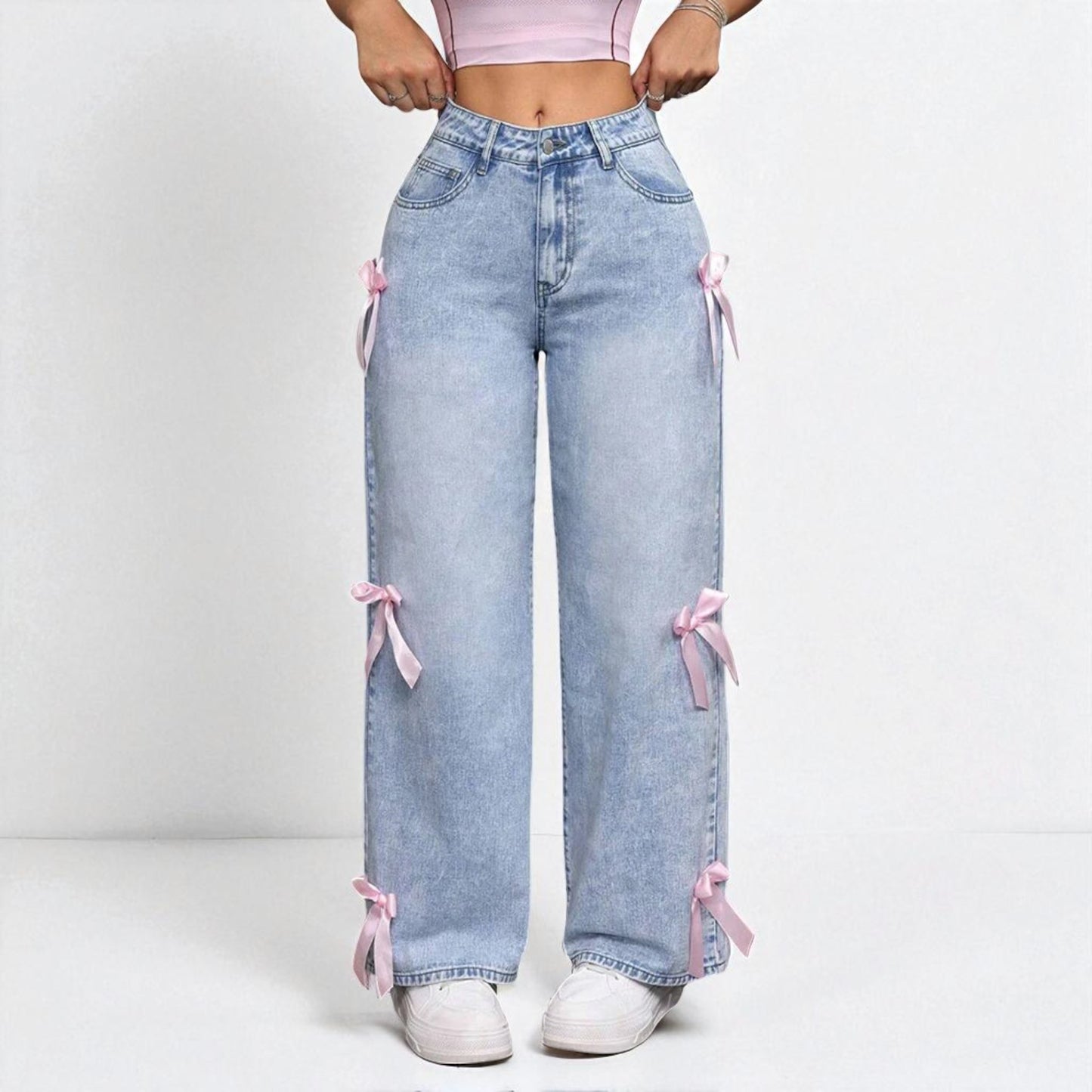 Coquette Bow Jeans 🎀
