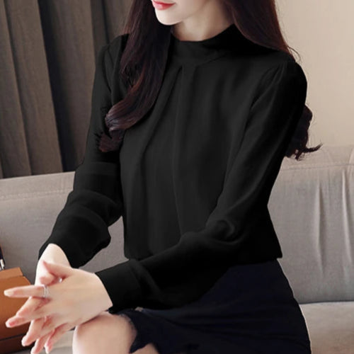 Pleated High-Neck Top