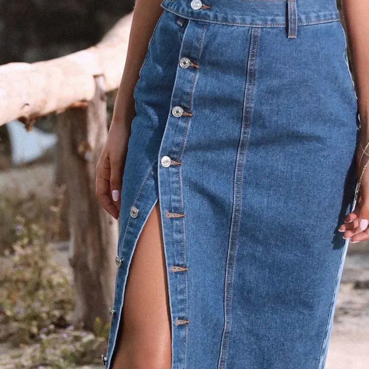 More or Less Denim Midi