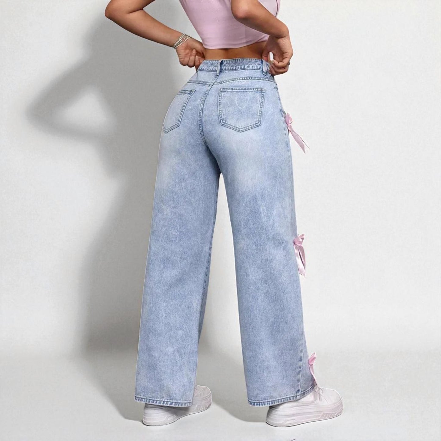 Coquette Bow Jeans 🎀