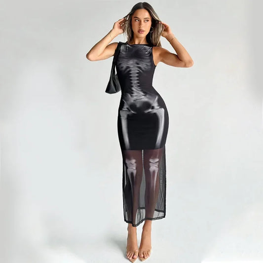 Bone Mesh Dress