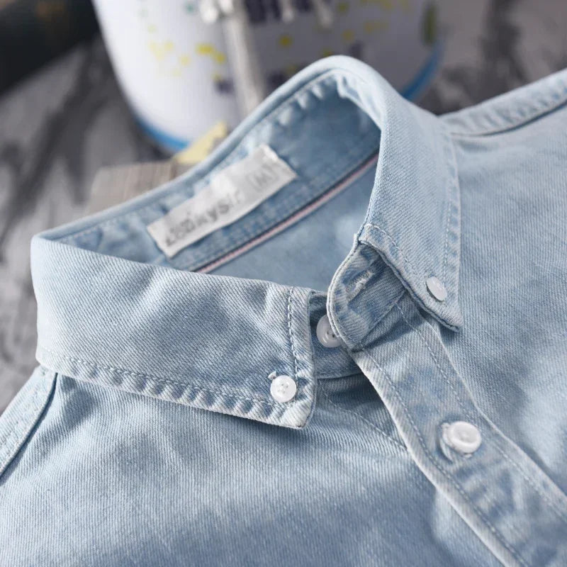 Lived-In Denim Button Down