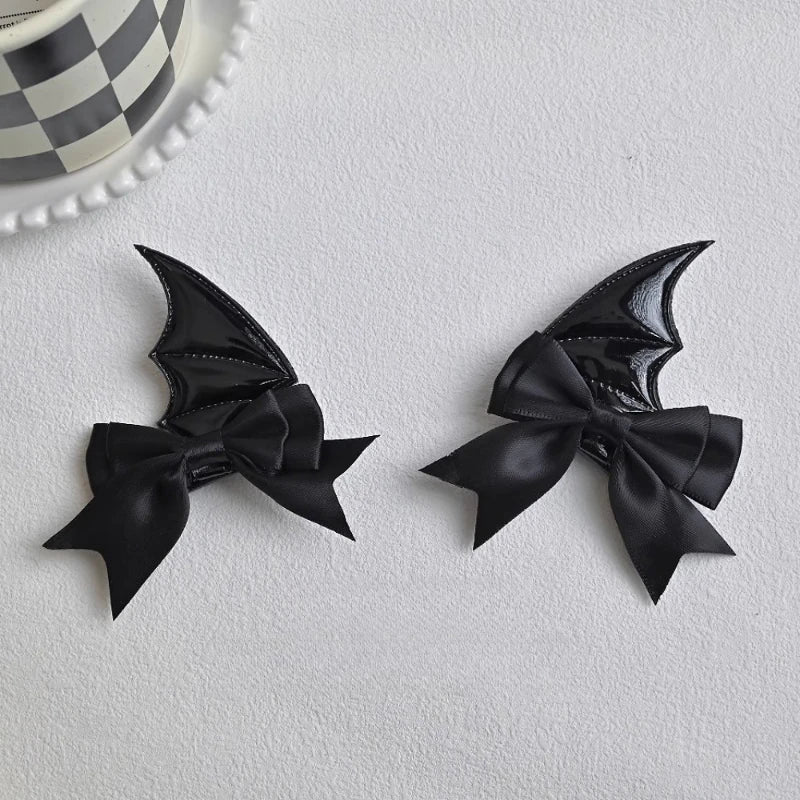 Devil Bat Hair Clips
