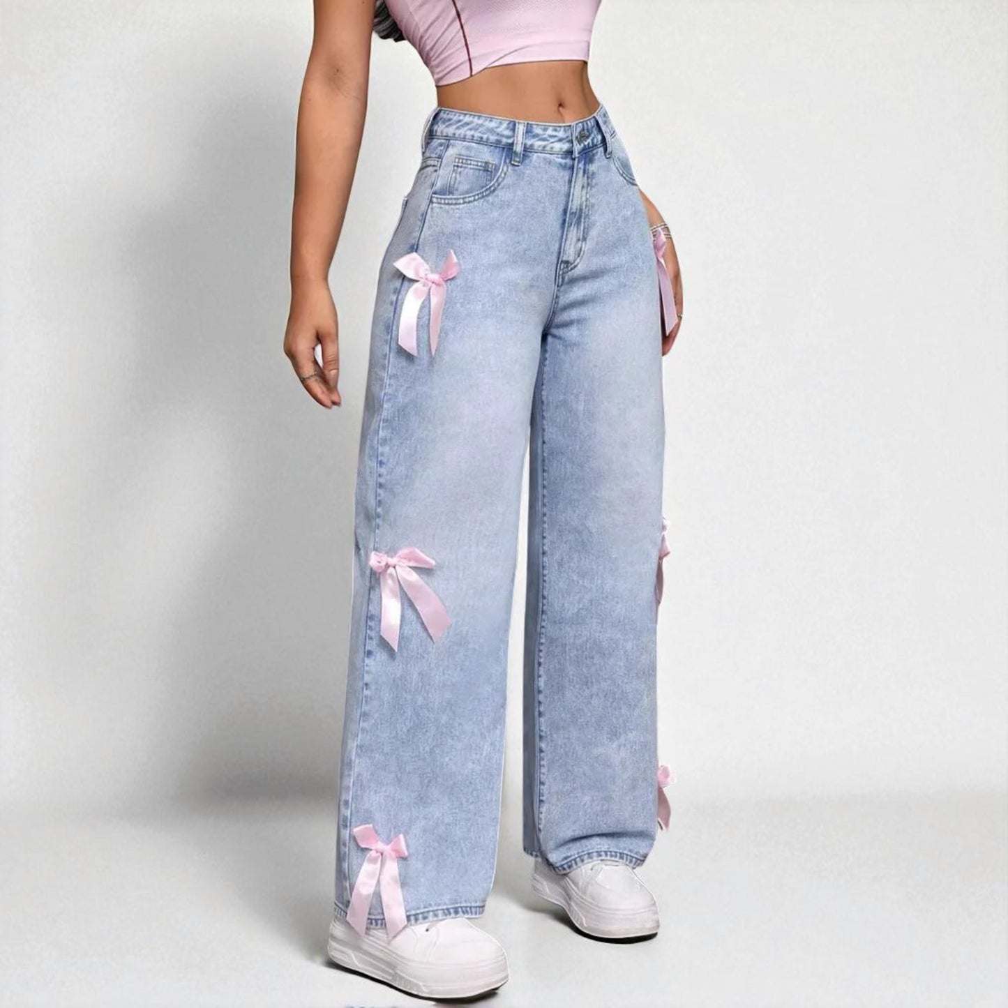 Coquette Bow Jeans 🎀