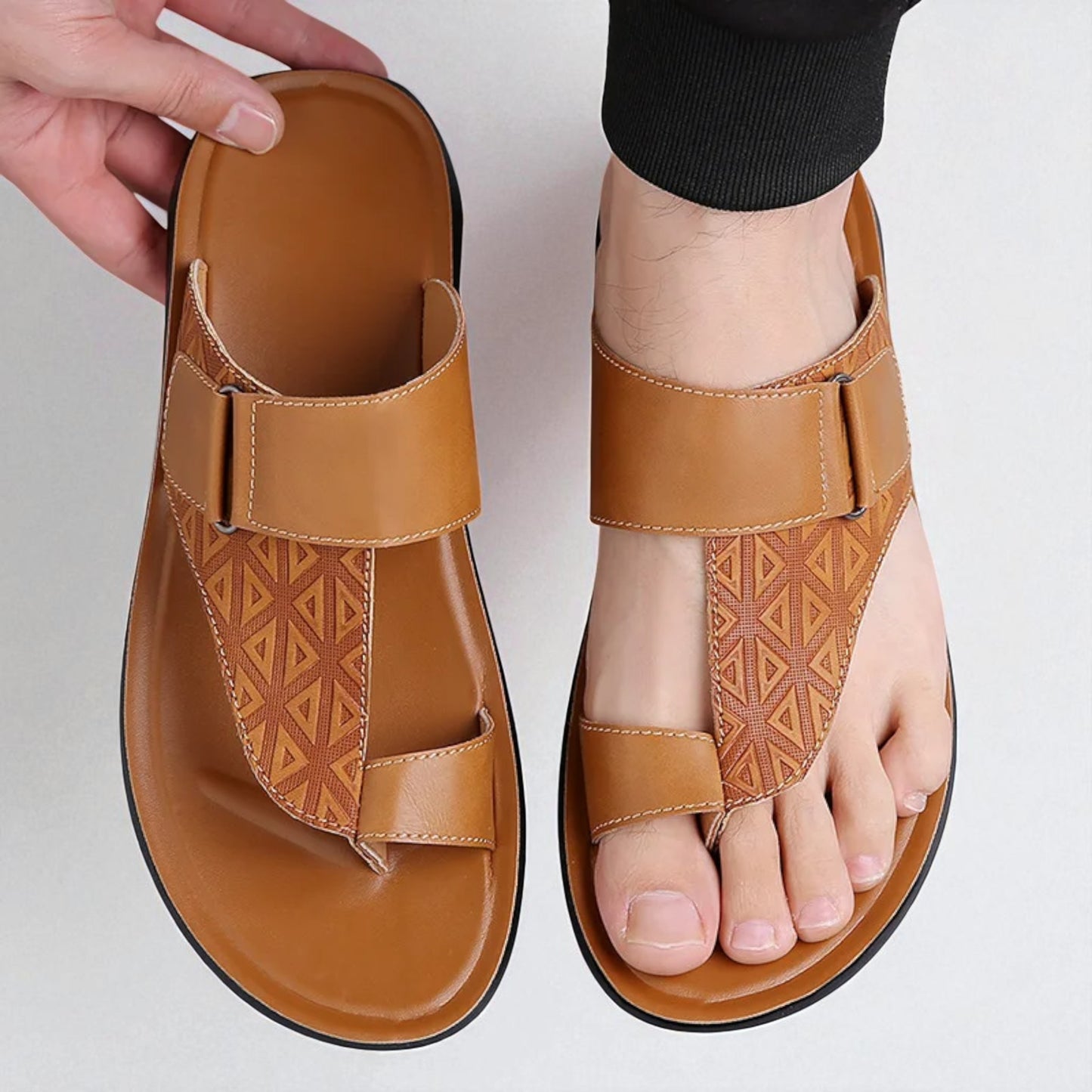 Aztec Etched Men's Slide