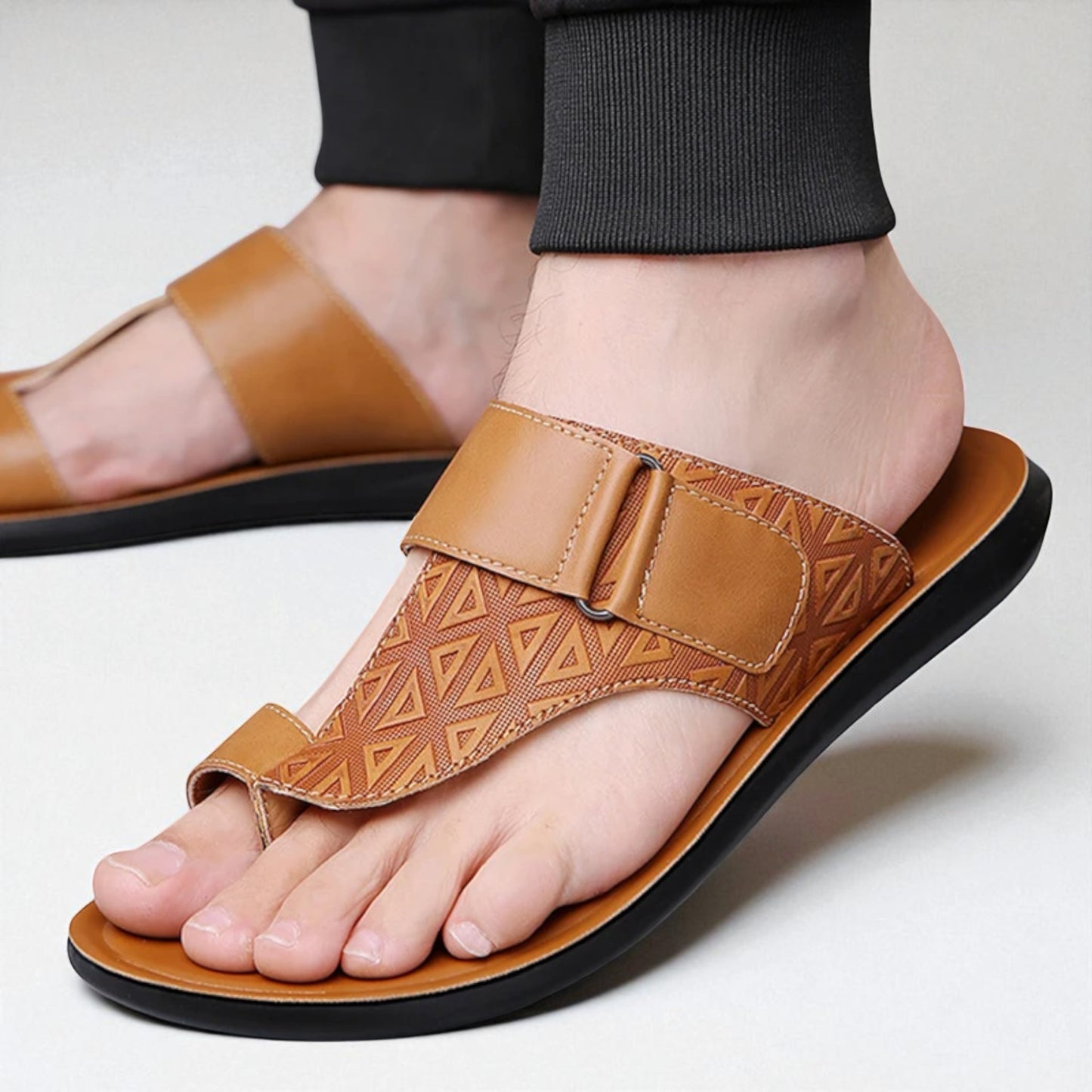 Aztec Etched Men's Slide