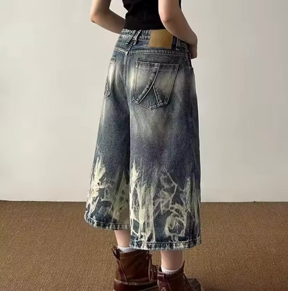 Modern Grunge Denim Short
