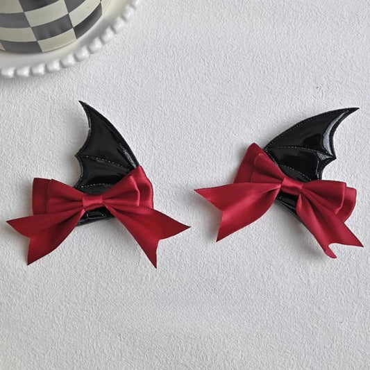 Devil Bat Hair Clips