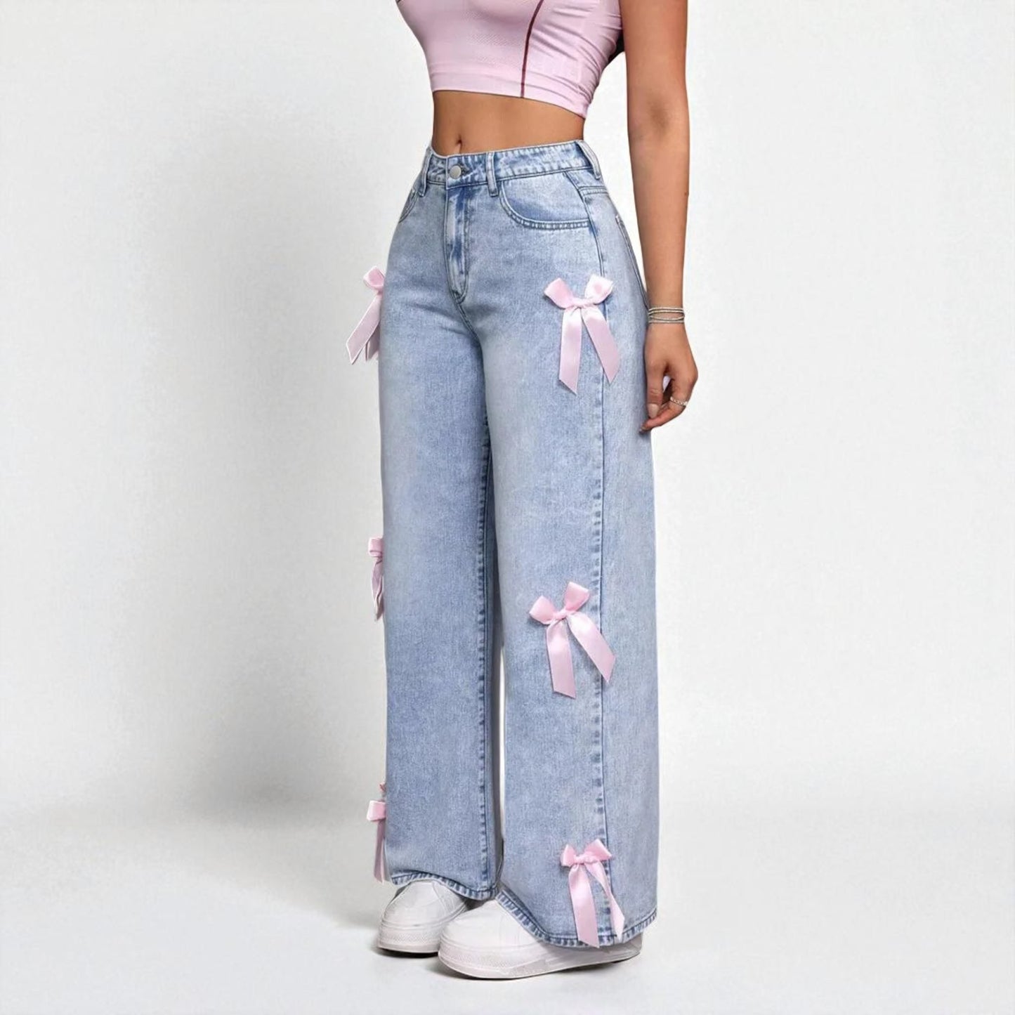 Coquette Bow Jeans 🎀