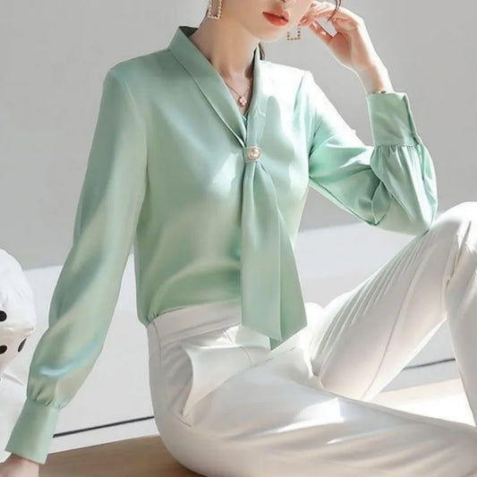 Cravat Silk Blouse