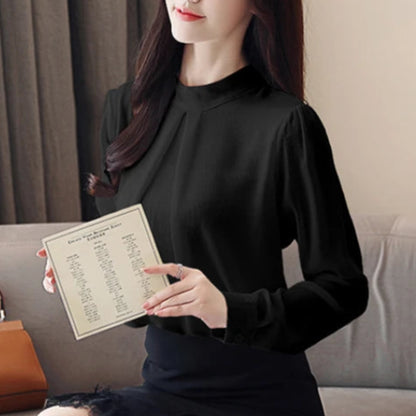 Pleated High-Neck Top