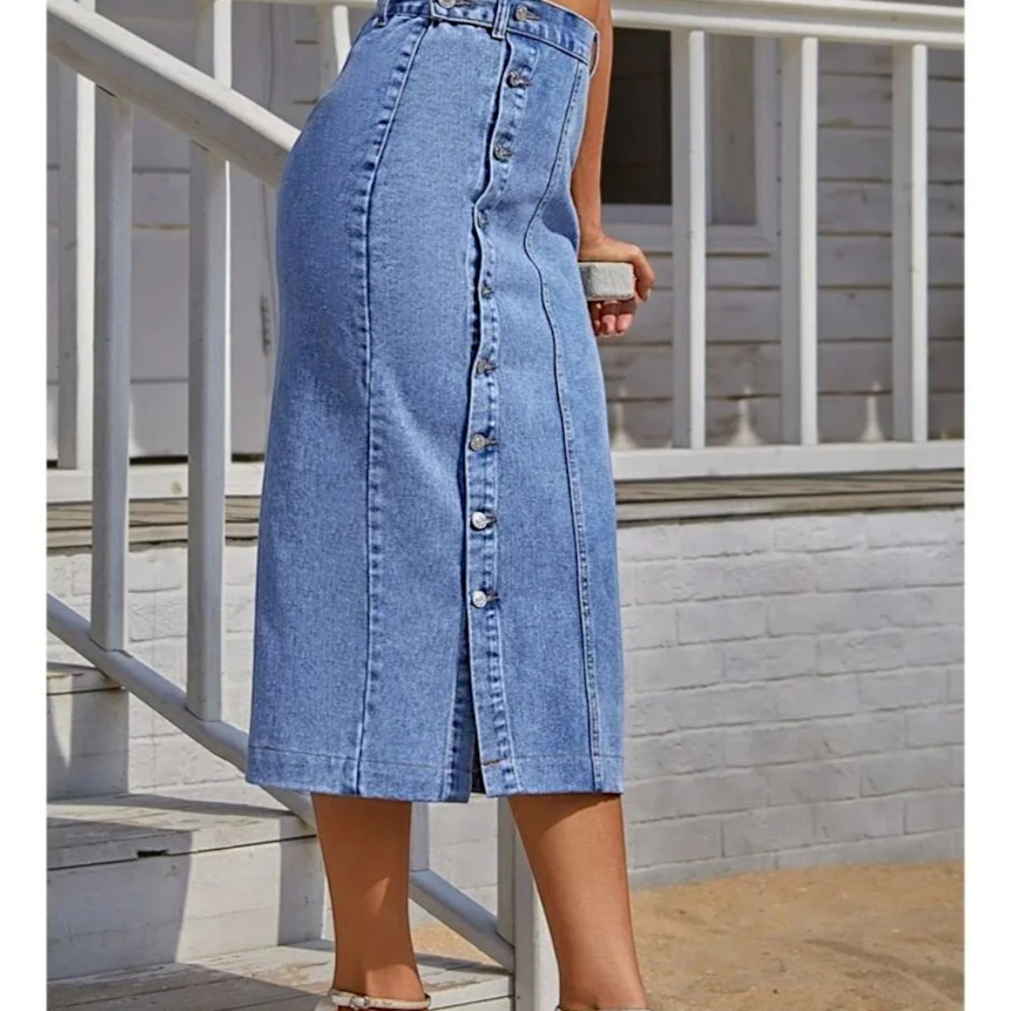 More or Less Denim Midi